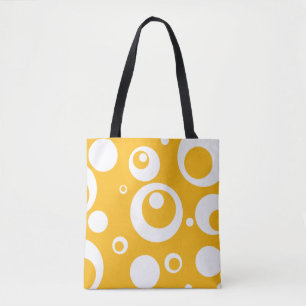 Mango Golden Yellow Bubble Dot Circle Bag Tote
