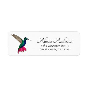 Mango Hummingbird  Return Address Label