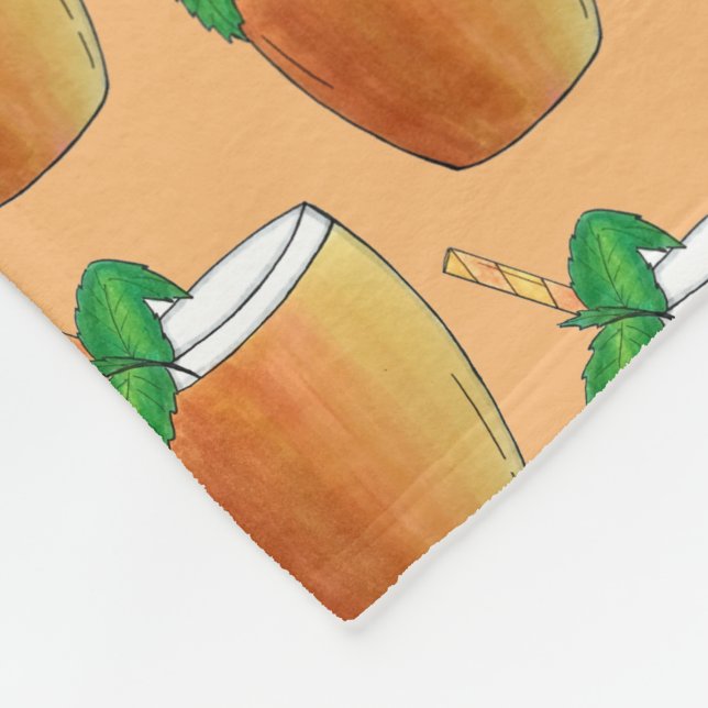 Mango Lassi Lassis Indian Food Yogurt Drink Fleece Blanket (Corner)