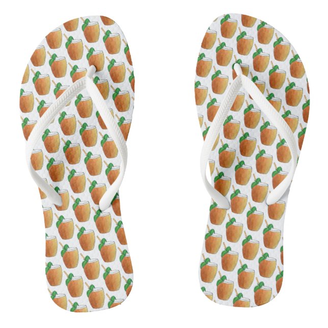 Mango Lassi Refreshing Indian Yoghurt Fruit Drink Flip Flops (Footbed)