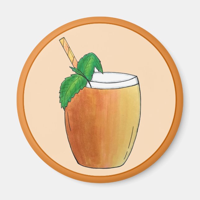 Mango Lassi Refreshing Indian Yoghurt Fruit Drink Magnet (Front)