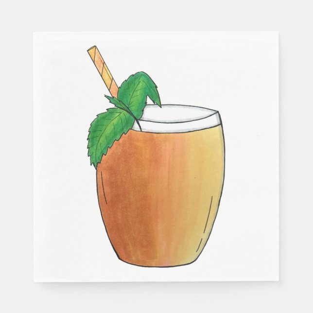 Mango Lassi Refreshing Indian Yoghurt Fruit Drink Napkin (Front)