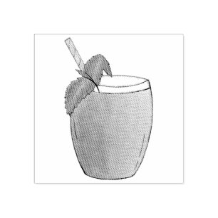 Mango Lassi Refreshing Indian Yoghurt Fruit Drink Rubber Stamp