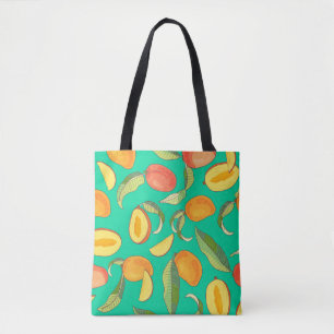 Mango Medley: Tropical Fruit Pattern Tote Bag