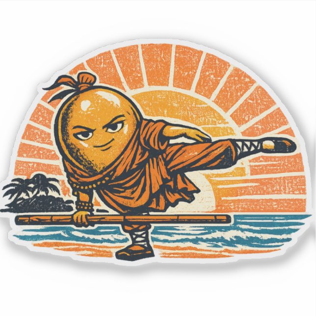 Mango Monk Beach Yoga — Vintage Summer Warrior  (Front)