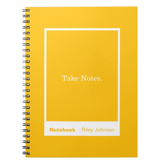 Mango Orange Block Quote Classic Notebook (Front)