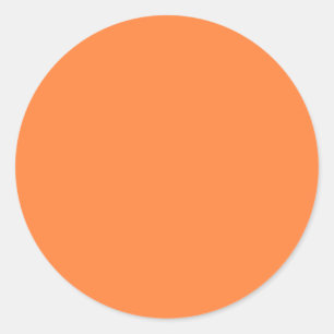 Mango Orange Colour Background ready to customise Classic Round Sticker