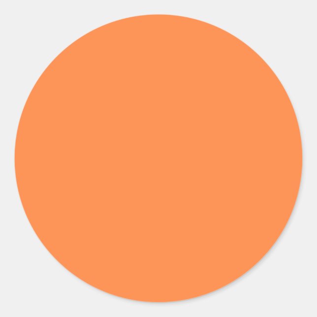 Mango Orange Colour Background ready to customise Classic Round Sticker (Front)