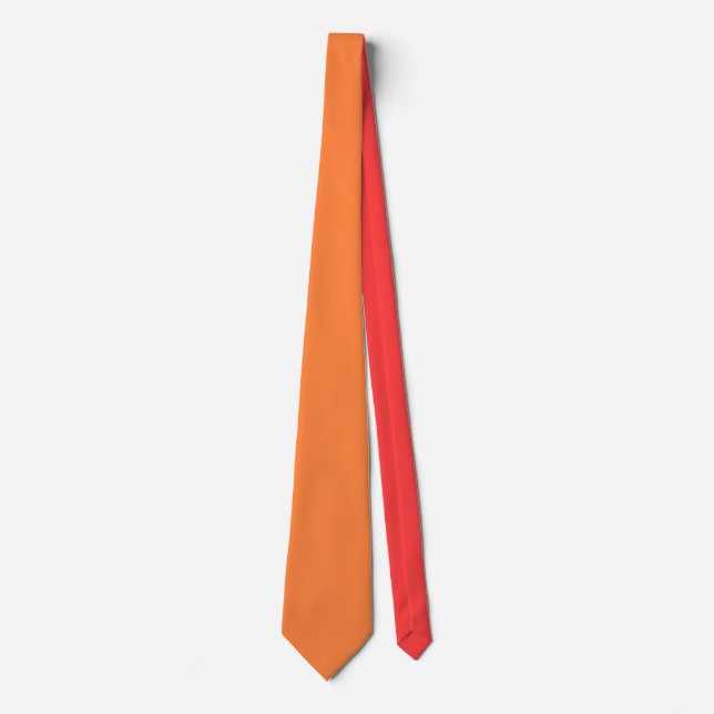 Mango Orange Colour Decor ready to customise Tie (Front)