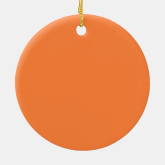 Mango Orange Colour Style ready to customise Ceramic Tree Decoration (Back)
