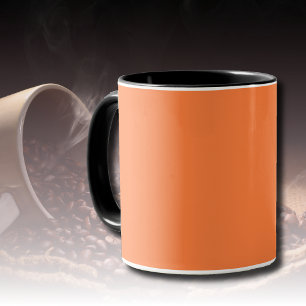 Mango Orange Solid Colour   Classic   Elegant Mug