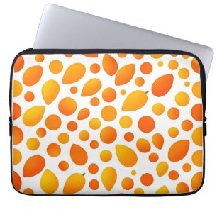 Mango Pattern Vibrant Tropical Fruits Laptop Sleeve