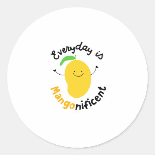 Mango Pun Classic Round Sticker
