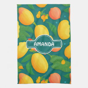 Mango Rainbow Colourful Personalised Pattern Tea Towel