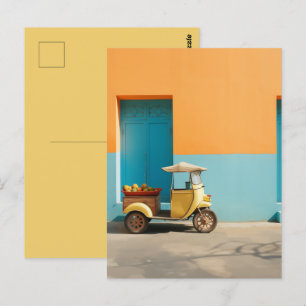 Mango Riksja Scooter Postcard