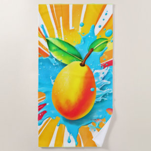 Mango Splash Delight Beach Towel