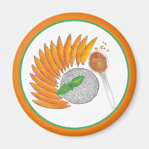 Mango Sticky Rice Dessert Thai Food Cuisine Magnet