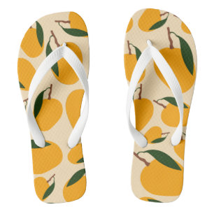 Mango Summer Fruit Pattern Flip Flops