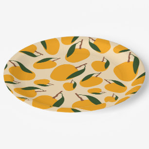Mango Summer Fruit Pattern Paper Plate