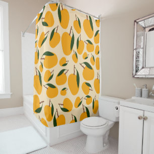 Mango Summer Fruit Pattern Shower Curtain