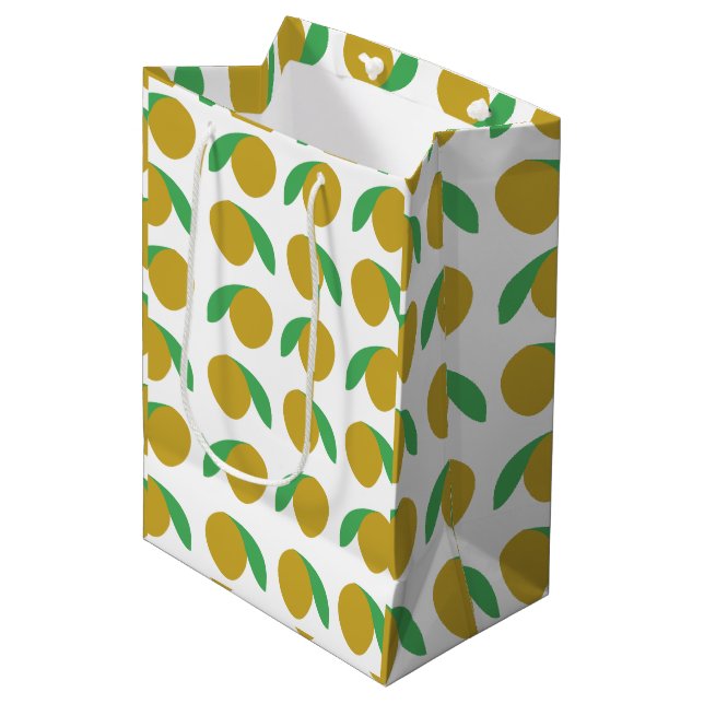 Mango Tropical Fruit Summer Party Medium Gift Bag (Front Angled)