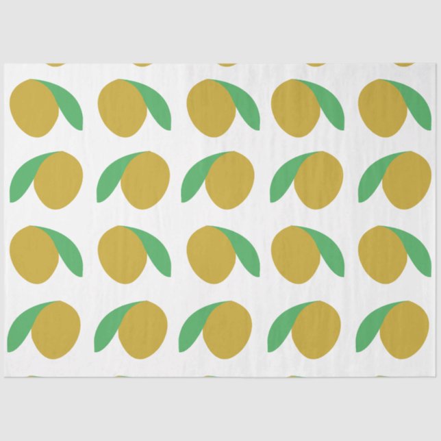 Mango Tropical Fruit Summer Party Tissue Paper (Front)