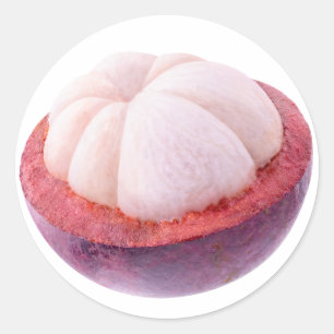 Mangosteen half classic round sticker