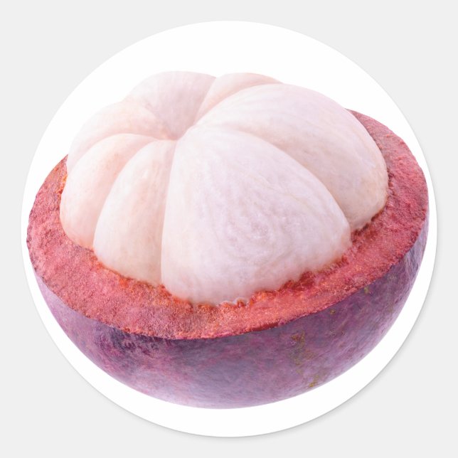 Mangosteen half classic round sticker (Front)