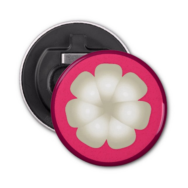 Mangosteen Stylised Exotic Fruit Slice Bottle Opener (Front)
