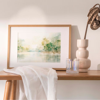 Mangroves Watercolor Painting Poster