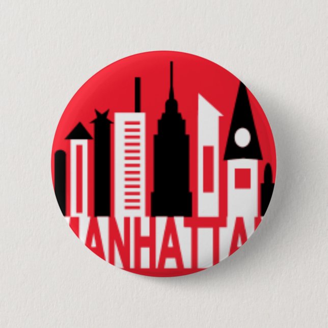 manhattan 6 cm round badge (Front)