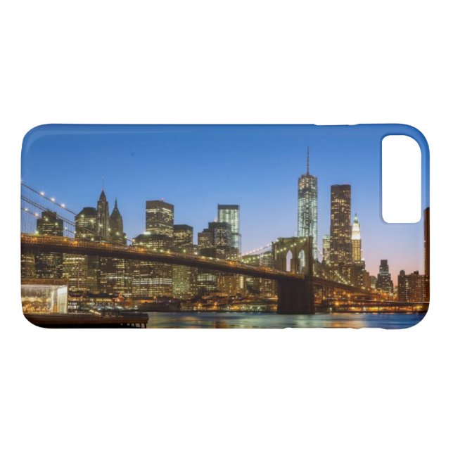 Manhattan and Brooklyn Bridge at dusk Case-Mate iPhone Case (Back (Horizontal))