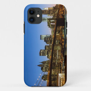 Manhattan and Brooklyn Bridge at dusk iPhone 11 Case