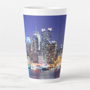 Manhattan at Night Latte Mug
