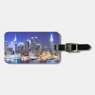 Manhattan at Night Luggage Tag