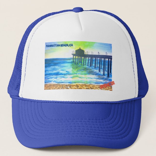 Manhattan Beach, CA Trucker Hat (Front)