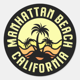 Manhattan Beach,California Classic Round Sticker