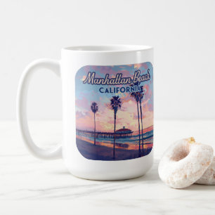 Manhattan Beach California Los Angeles Retro Coffee Mug
