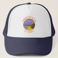 Manhattan Beach California Travel Art Vintage