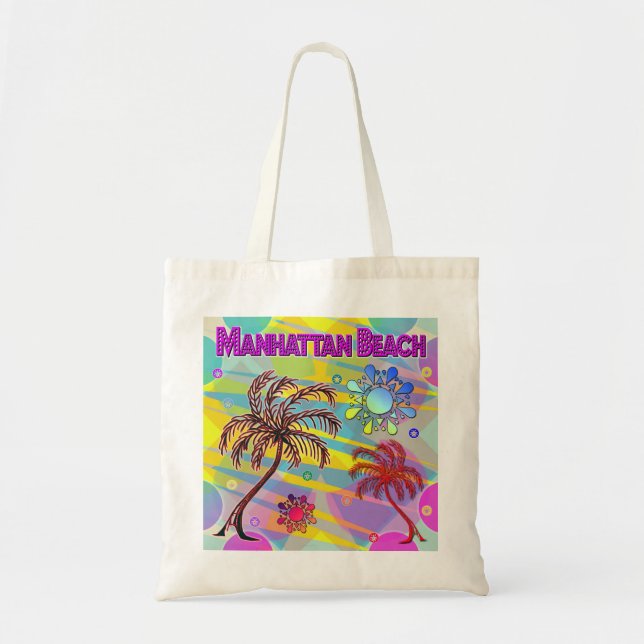 Manhattan Beach Happy and Hope Tote Bag (Front)