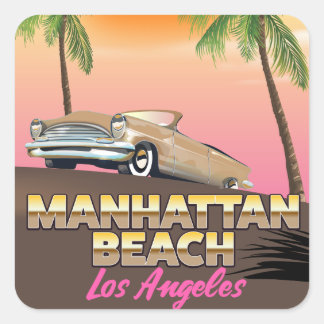 Manhattan beach Los Angeles Square Sticker