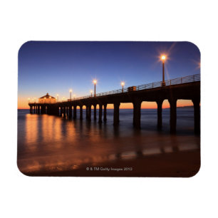 Manhattan Beach Pier at sunset, California Magnet