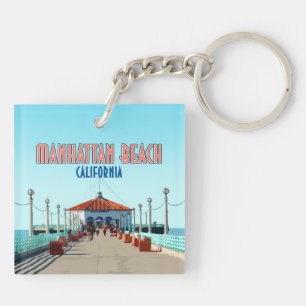 Manhattan Beach Pier Los Angeles California Key Ring