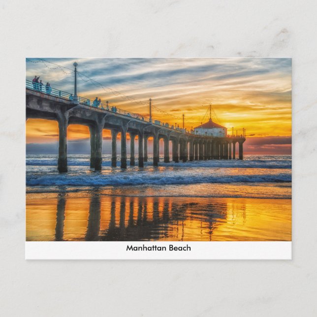 Manhattan Beach Pier Post Card (Front)