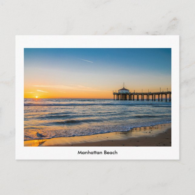 Manhattan Beach Pier Postcard (Front)