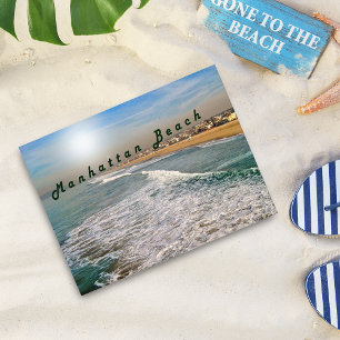 Manhattan Beach Waves Postcard