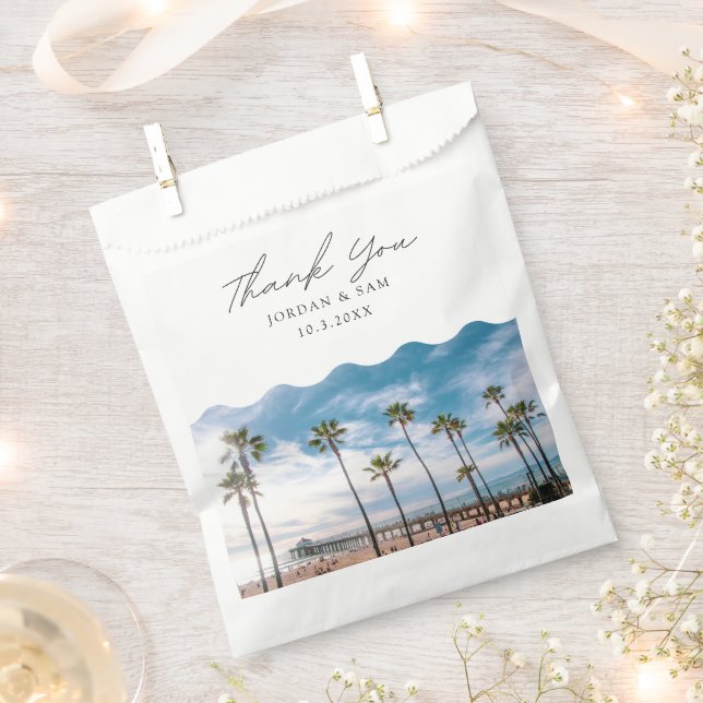 Manhattan Beach Wedding Favour Thank You Photo Favour Bags (Clipped)
