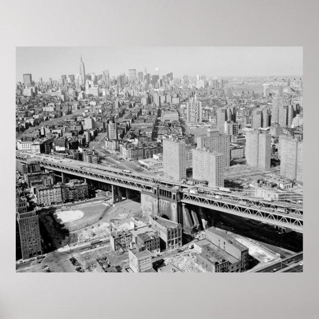 Manhattan Black and White Photograph Poster (Front)