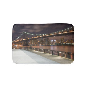 Manhattan Bridge and NYC Skyline Bath Mat