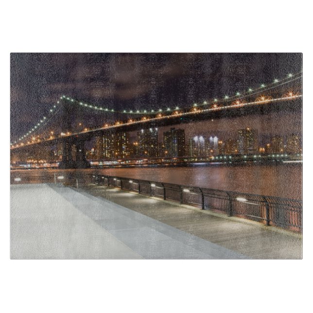 Manhattan Bridge and NYC Skyline Cutting Board (Front)
